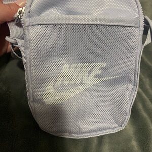 Nike Light Gray Mesh Belt Bag Crossbody